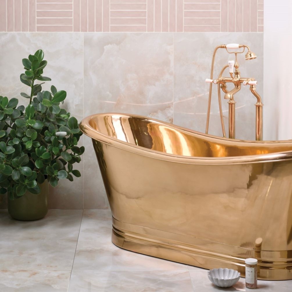 Lifestyle image of Ca Pietra California Porcelain Beige wall & floor tiles